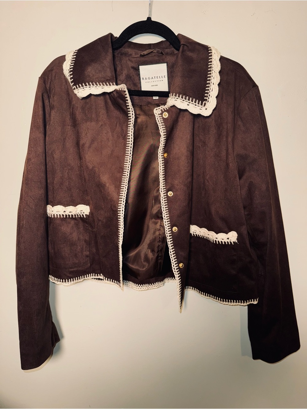 bagatelle Brown Jacket with Cream Trim